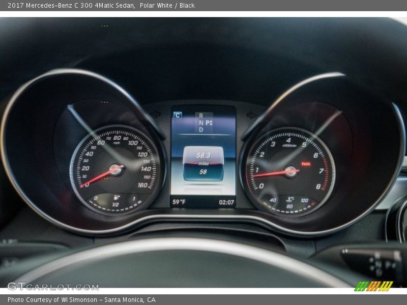 Polar White / Black 2017 Mercedes-Benz C 300 4Matic Sedan