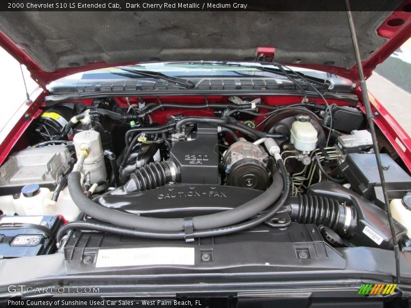 Dark Cherry Red Metallic / Medium Gray 2000 Chevrolet S10 LS Extended Cab