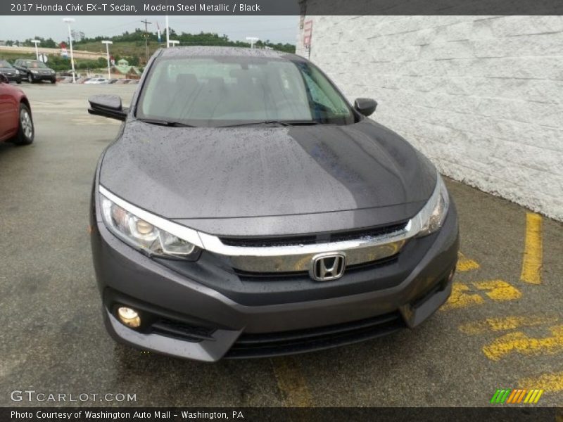 Modern Steel Metallic / Black 2017 Honda Civic EX-T Sedan