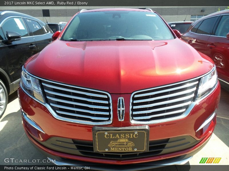 Ruby Red / Ebony 2017 Lincoln MKC Select AWD