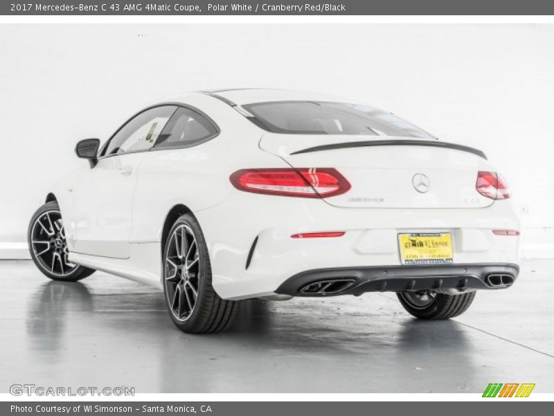 Polar White / Cranberry Red/Black 2017 Mercedes-Benz C 43 AMG 4Matic Coupe