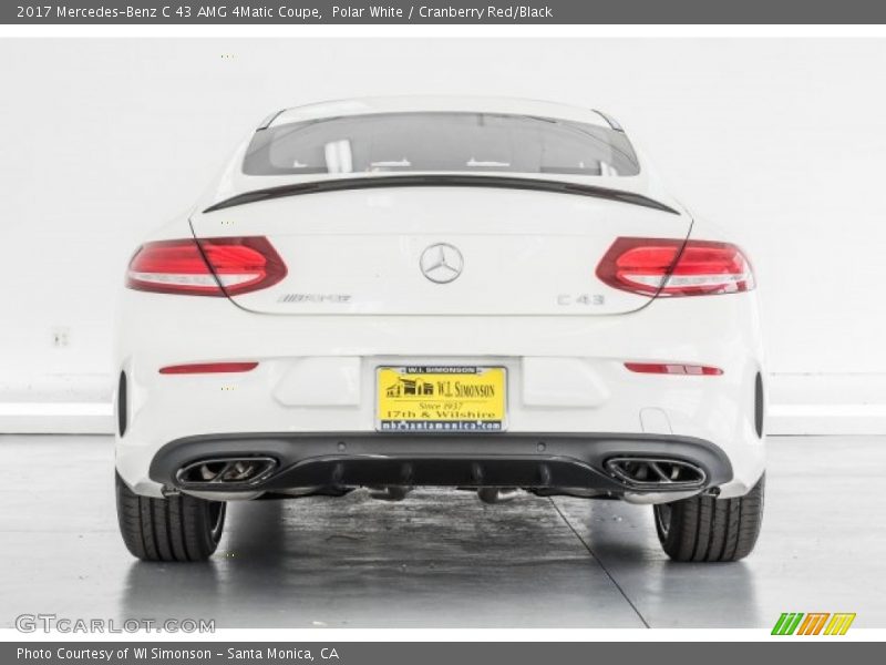 Polar White / Cranberry Red/Black 2017 Mercedes-Benz C 43 AMG 4Matic Coupe