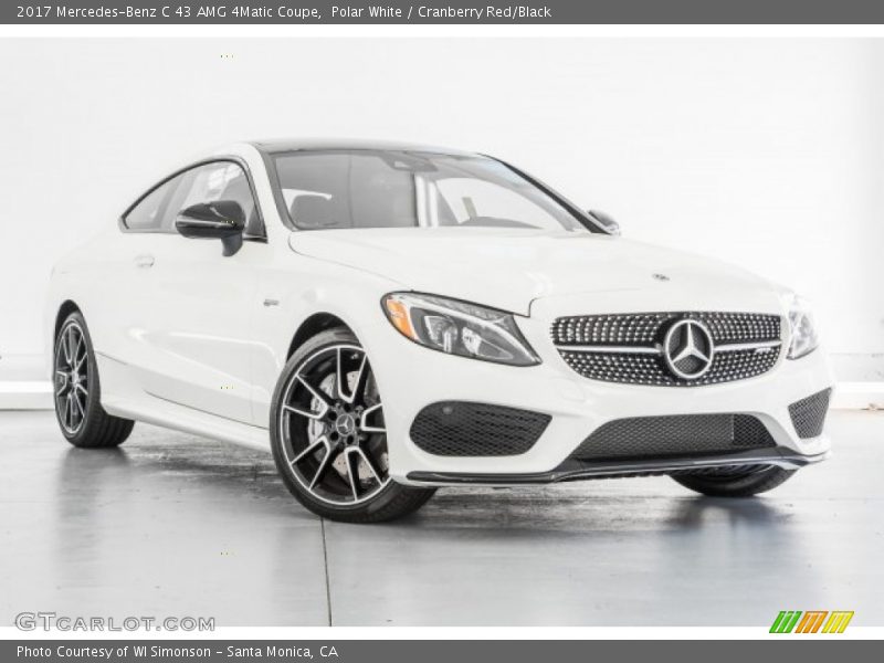 Polar White / Cranberry Red/Black 2017 Mercedes-Benz C 43 AMG 4Matic Coupe