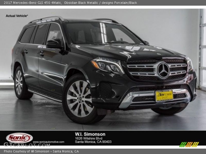 Obsidian Black Metallic / designo Porcelain/Black 2017 Mercedes-Benz GLS 450 4Matic