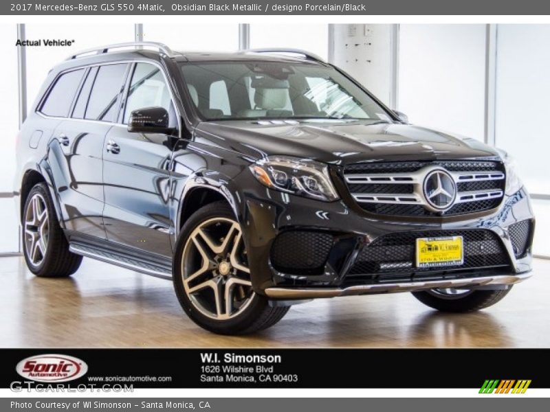 Obsidian Black Metallic / designo Porcelain/Black 2017 Mercedes-Benz GLS 550 4Matic