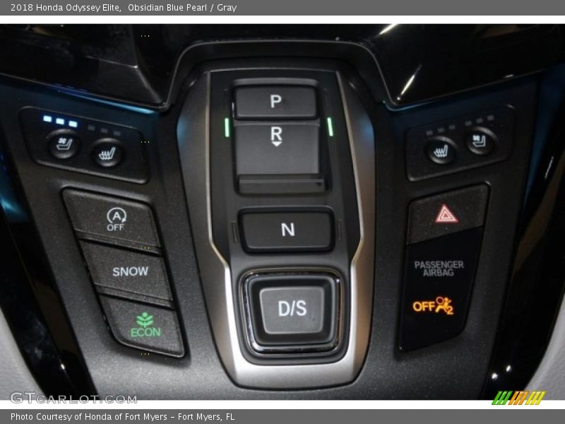 Obsidian Blue Pearl / Gray 2018 Honda Odyssey Elite