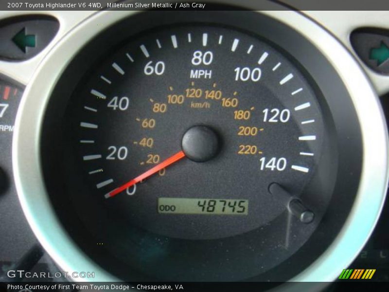 Millenium Silver Metallic / Ash Gray 2007 Toyota Highlander V6 4WD