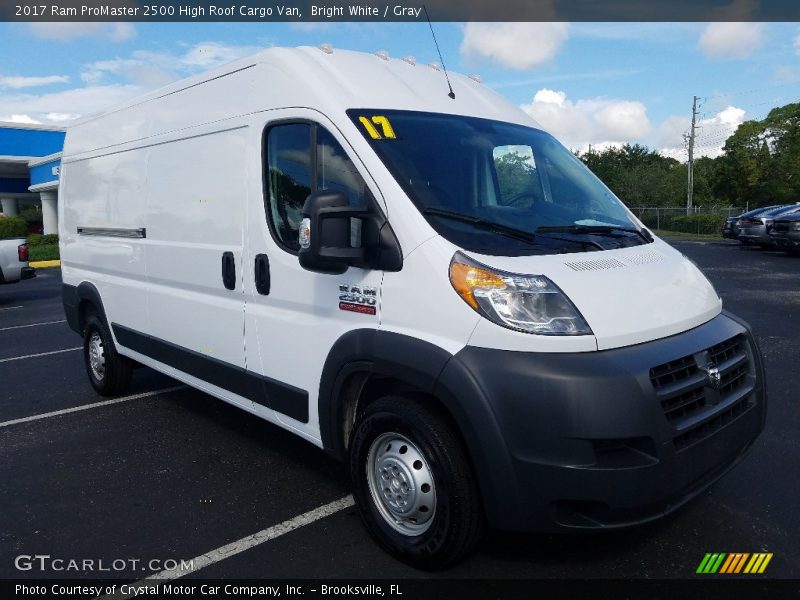 Bright White / Gray 2017 Ram ProMaster 2500 High Roof Cargo Van