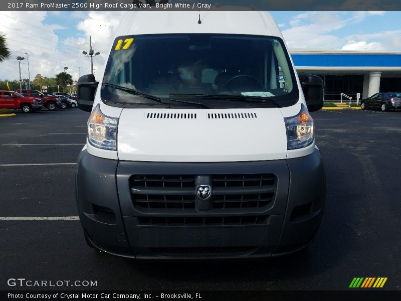 Bright White / Gray 2017 Ram ProMaster 2500 High Roof Cargo Van