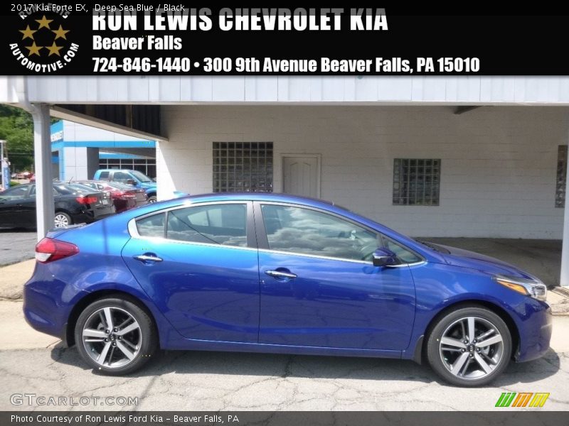 Deep Sea Blue / Black 2017 Kia Forte EX