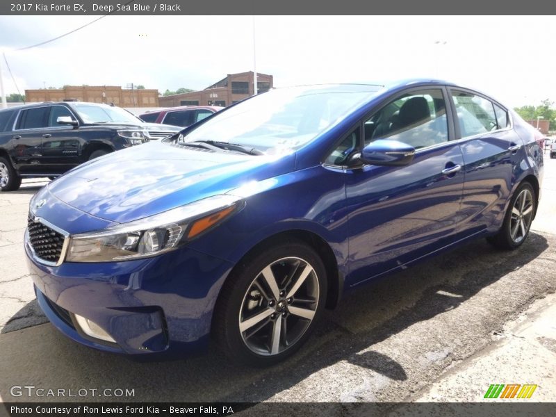 Deep Sea Blue / Black 2017 Kia Forte EX