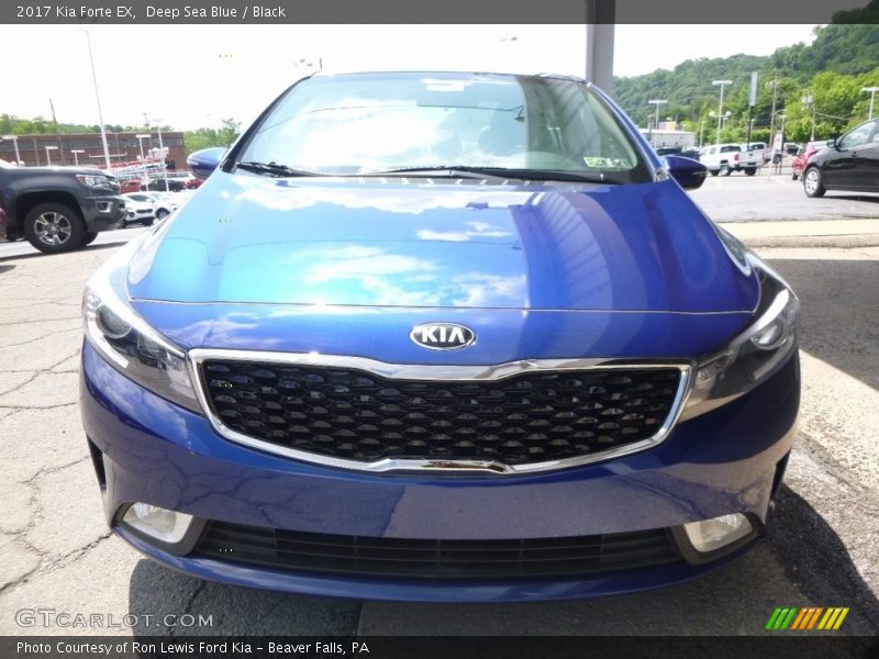 Deep Sea Blue / Black 2017 Kia Forte EX