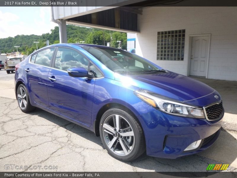 Deep Sea Blue / Black 2017 Kia Forte EX