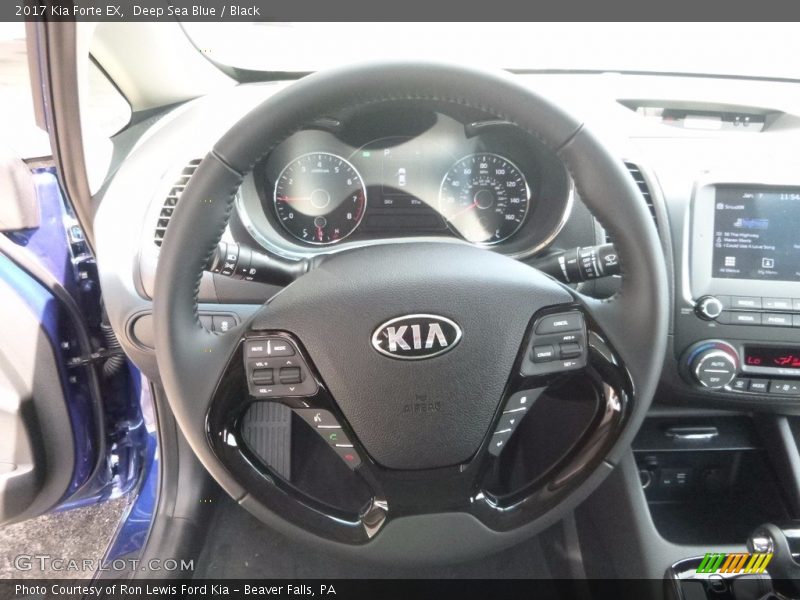 Deep Sea Blue / Black 2017 Kia Forte EX