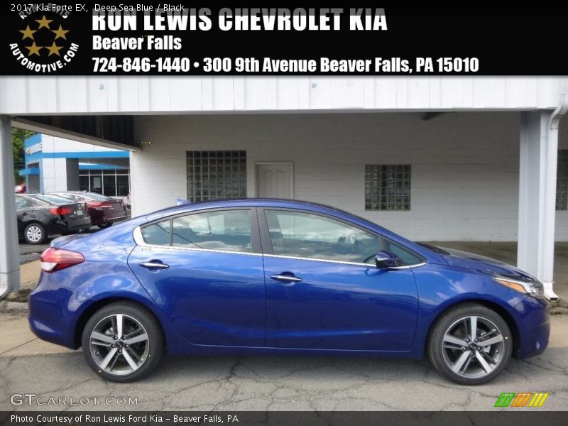 Deep Sea Blue / Black 2017 Kia Forte EX