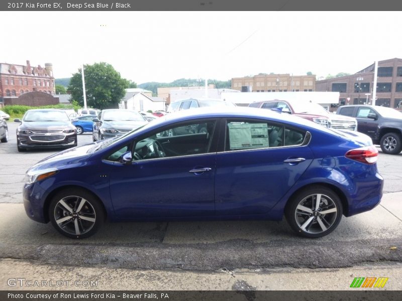 Deep Sea Blue / Black 2017 Kia Forte EX