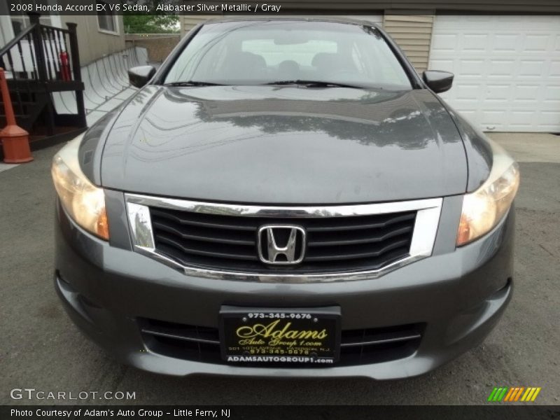 Alabaster Silver Metallic / Gray 2008 Honda Accord EX V6 Sedan