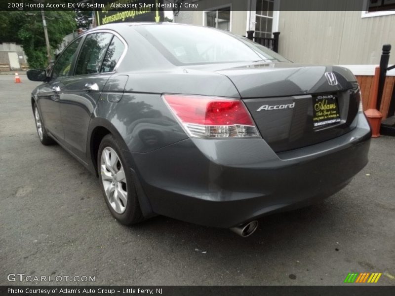 Alabaster Silver Metallic / Gray 2008 Honda Accord EX V6 Sedan