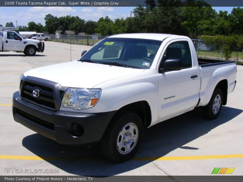 Super White / Graphite Gray 2008 Toyota Tacoma Regular Cab