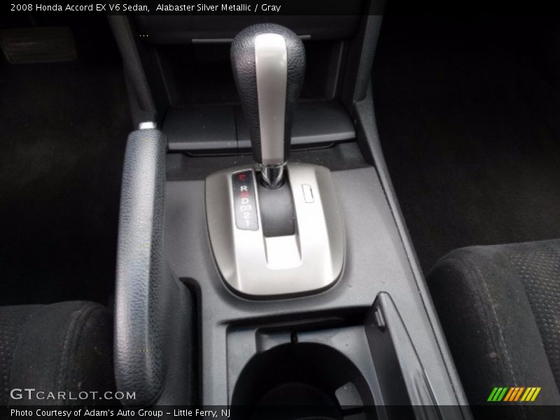 Alabaster Silver Metallic / Gray 2008 Honda Accord EX V6 Sedan