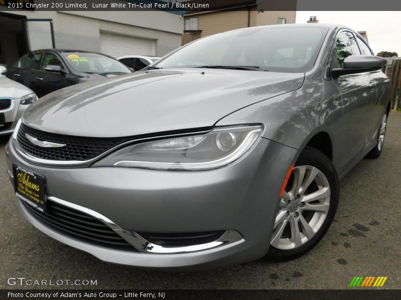 Lunar White Tri-Coat Pearl / Black/Linen 2015 Chrysler 200 Limited