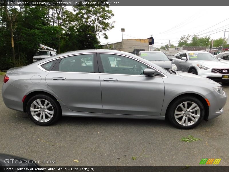 Lunar White Tri-Coat Pearl / Black/Linen 2015 Chrysler 200 Limited