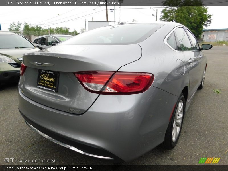 Lunar White Tri-Coat Pearl / Black/Linen 2015 Chrysler 200 Limited