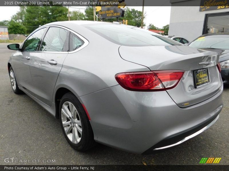 Lunar White Tri-Coat Pearl / Black/Linen 2015 Chrysler 200 Limited