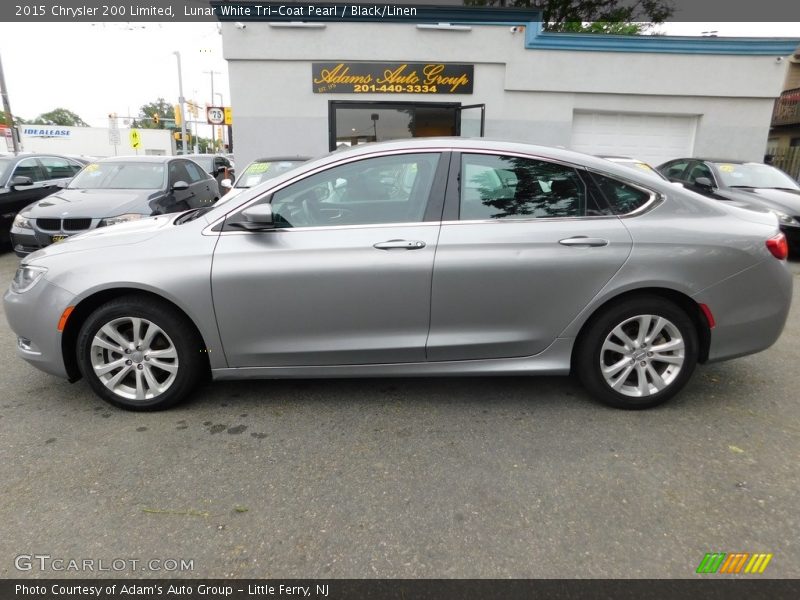 Lunar White Tri-Coat Pearl / Black/Linen 2015 Chrysler 200 Limited