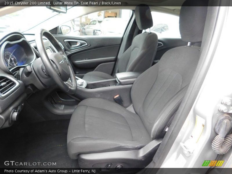 Lunar White Tri-Coat Pearl / Black/Linen 2015 Chrysler 200 Limited