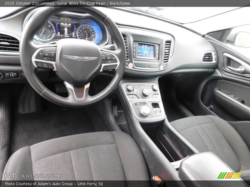 Lunar White Tri-Coat Pearl / Black/Linen 2015 Chrysler 200 Limited