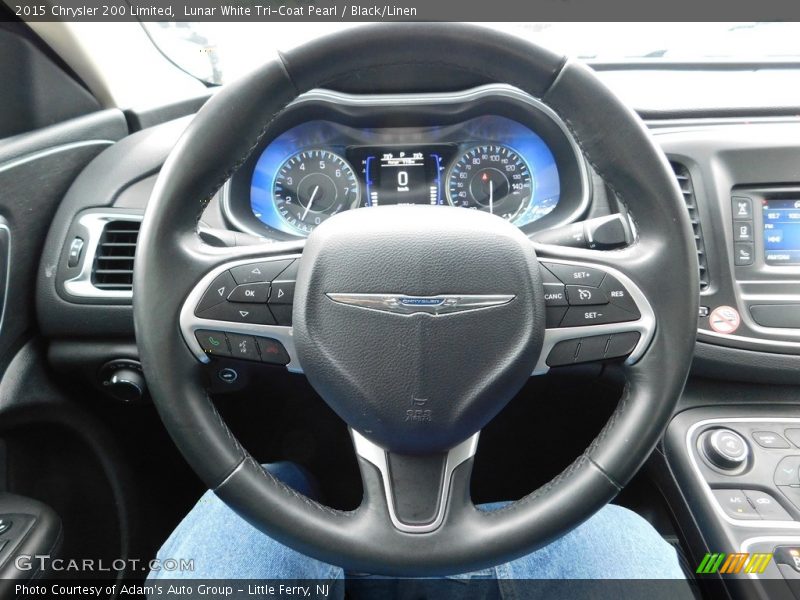 Lunar White Tri-Coat Pearl / Black/Linen 2015 Chrysler 200 Limited