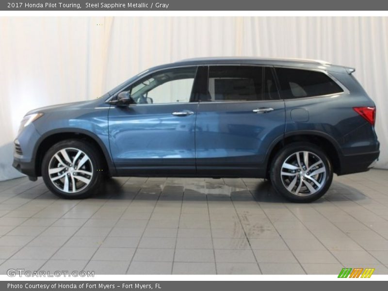Steel Sapphire Metallic / Gray 2017 Honda Pilot Touring