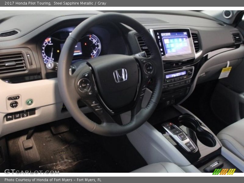 Steel Sapphire Metallic / Gray 2017 Honda Pilot Touring