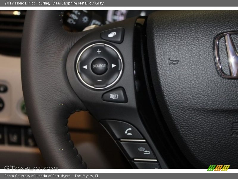 Steel Sapphire Metallic / Gray 2017 Honda Pilot Touring