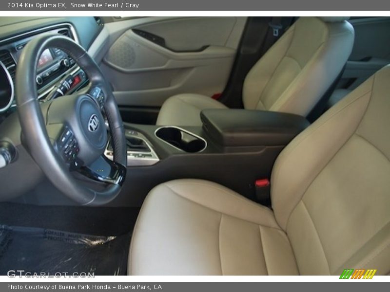 Snow White Pearl / Gray 2014 Kia Optima EX