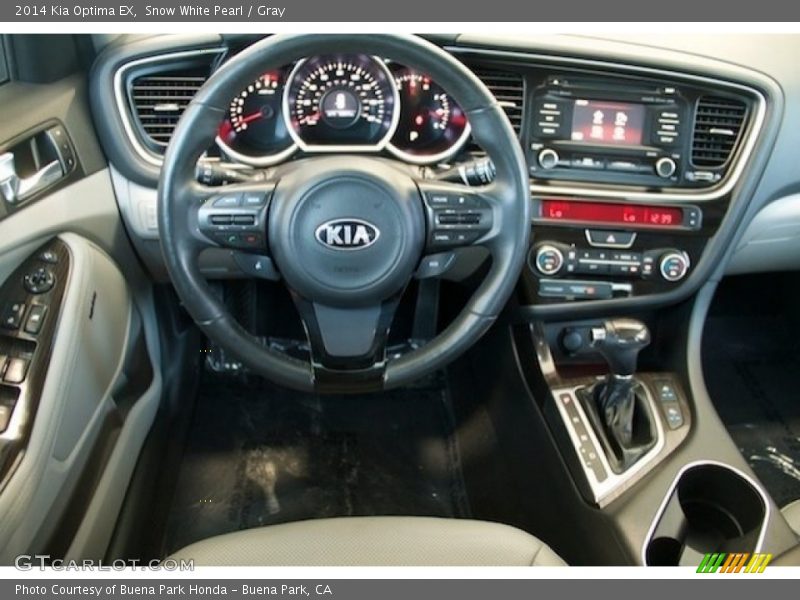 Snow White Pearl / Gray 2014 Kia Optima EX