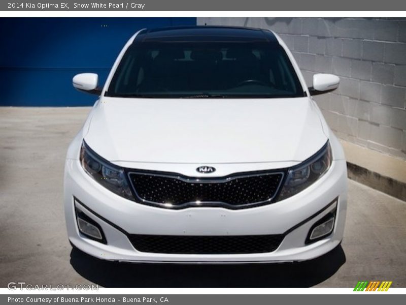 Snow White Pearl / Gray 2014 Kia Optima EX