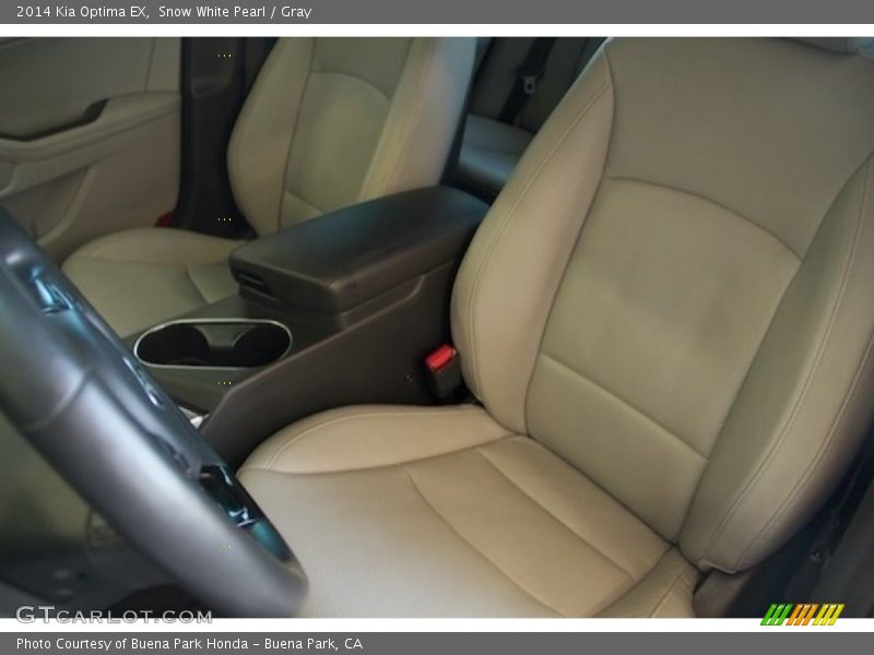 Snow White Pearl / Gray 2014 Kia Optima EX