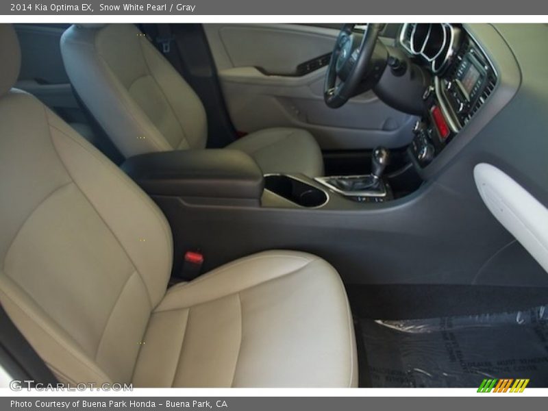 Snow White Pearl / Gray 2014 Kia Optima EX