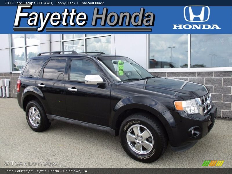 Ebony Black / Charcoal Black 2012 Ford Escape XLT 4WD