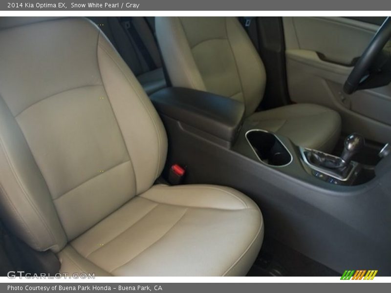 Snow White Pearl / Gray 2014 Kia Optima EX