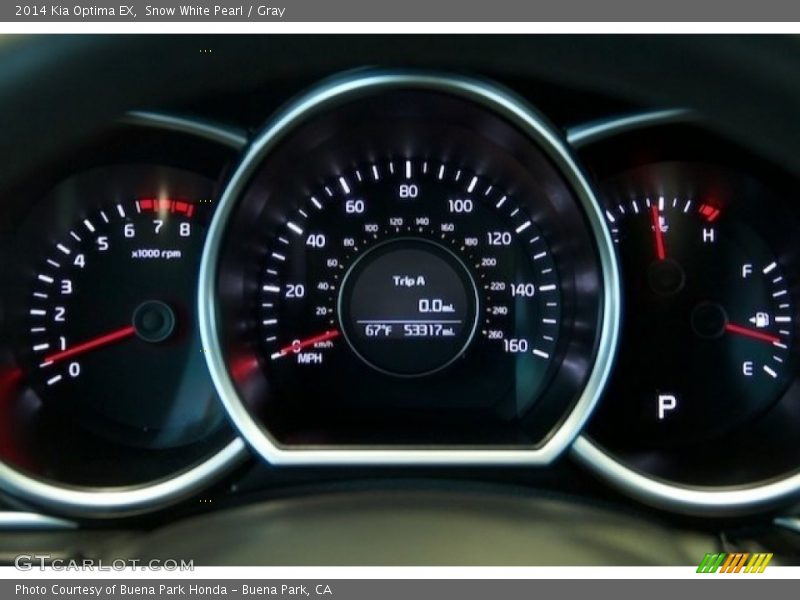 Snow White Pearl / Gray 2014 Kia Optima EX