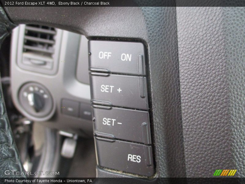 Ebony Black / Charcoal Black 2012 Ford Escape XLT 4WD
