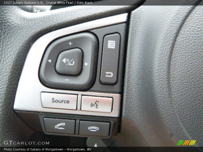Crystal White Pearl / Slate Black 2017 Subaru Outback 2.5i