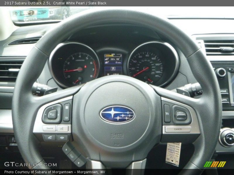 Crystal White Pearl / Slate Black 2017 Subaru Outback 2.5i