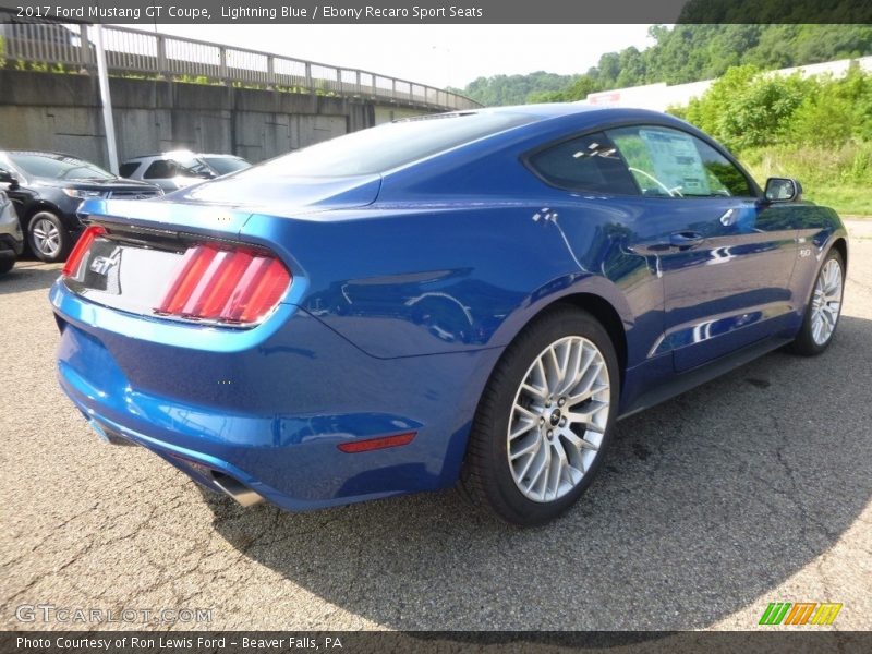 Lightning Blue / Ebony Recaro Sport Seats 2017 Ford Mustang GT Coupe