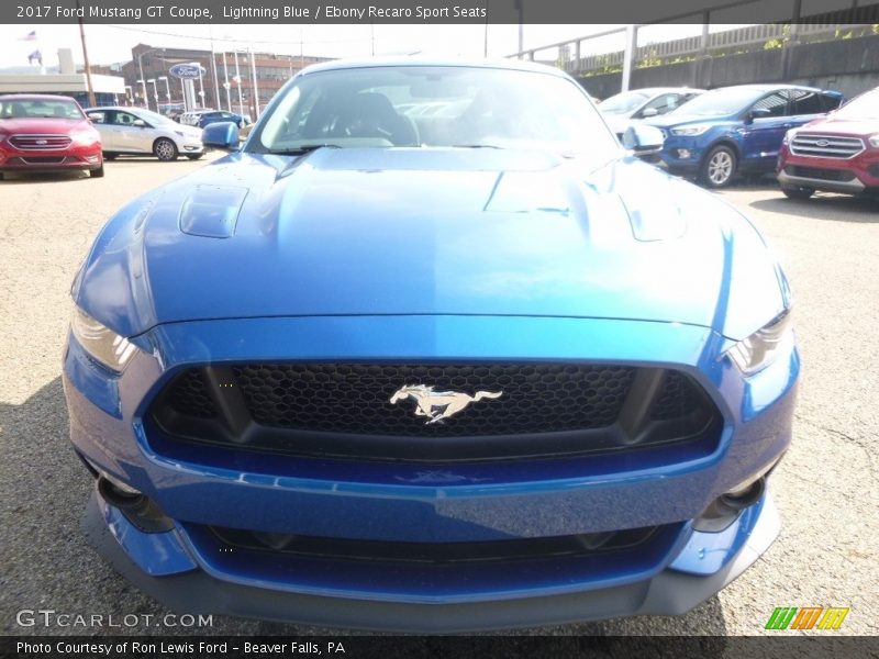 Lightning Blue / Ebony Recaro Sport Seats 2017 Ford Mustang GT Coupe