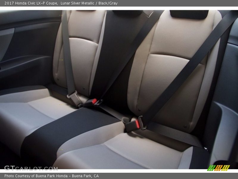 Lunar Silver Metallic / Black/Gray 2017 Honda Civic LX-P Coupe