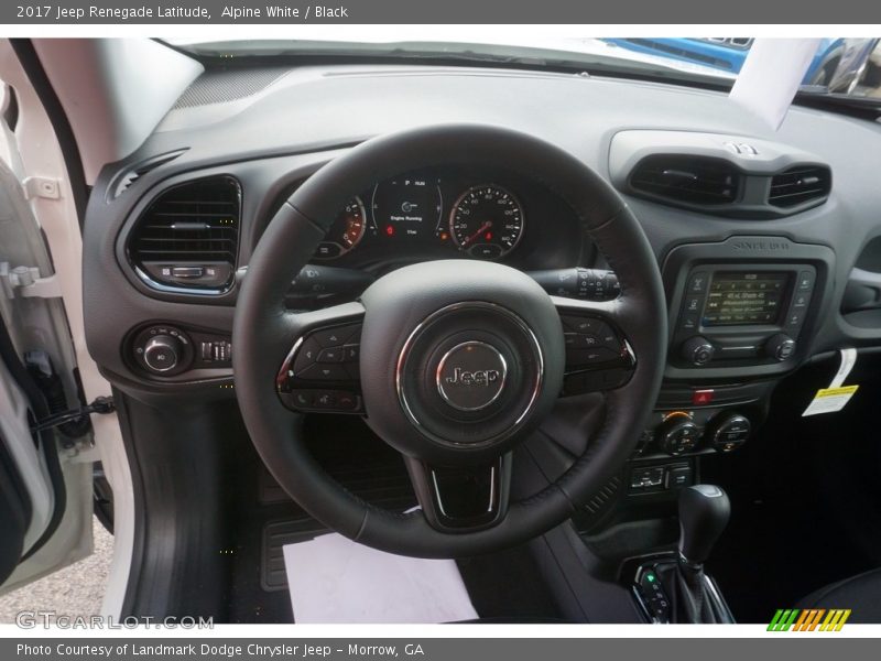 Alpine White / Black 2017 Jeep Renegade Latitude